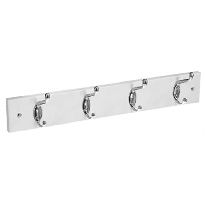 Image de Five AC Déco Patère à 4 têtes 42 x 7 6,5 cm Bois Blanc