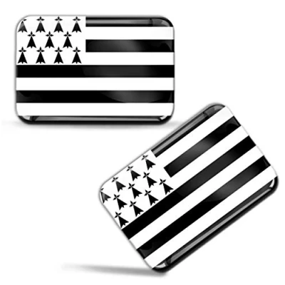 Image de Biomar Labs® 2 x 3D Flexibles Autocollant Stickers National Drapeaux Breton Motif Bretagne France Voiture Auto Moto Tuning F 70