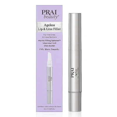 Image de Prai Beauty Ageless Lip Line Filler lèvres repulpées, hydratées et dissimulées avec du beurre de karité des vitamines C E Soins 4ml