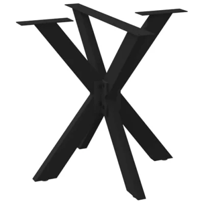 Image de vidaXL Pied de table à manger en forme d&#039;araignée acier noir 85 x 72 73 cm