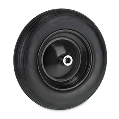 Image de Relaxdays Roue de brouette 3.50 8, Pneu Caoutchouc, Jante en Acier, increvable, Charge maximale : 100 kg, Noire