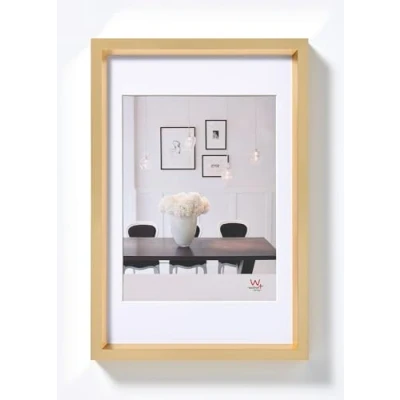 Image de walther design cadre photo doré 50 x 70 cm avec passe partout, en plastique Style acier ES070G