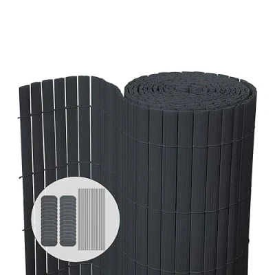 Image de vounot Canisse en PVC Brise Vue Ultra Renforcé avec Attaches de Fixation Double Face pour Jardin Balcon et Terrasse Résistante à la Corrosion aux Intempéries 80x300cm Gris