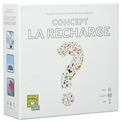 Image de Asmodee Repos Production EXTENSION CONCEPT : La Recharge Jeu de Devinettes pour Enfants dès 10 Ans Avec 990 Propositions Inédites Société 4 à 12 joueurs 40 min En Français