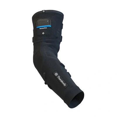 Image de Therabody RecoveryPulse Manchon de compression et vibration pour soulager les douleurs dans le haut des bras, augmenter la flexibilité, taille S