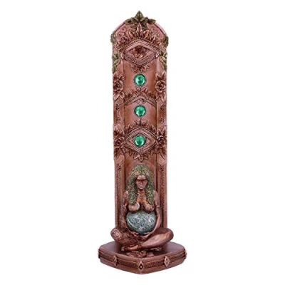 Image de Nemesis Now Brûleur d&#039;encens Gaia Art Statue Terre Mère Éthérée Vert 24 cm
