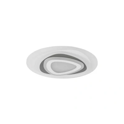 Image de LED Plafonnier Rebeka à intensité variable (Moderne) en Blanc Métal e. a. pour Salon &amp; Salle manger (1 lampe,à), Eclairage LED, Lampe Luminaire Plafonnier, Plafond, Eclerage Plafond