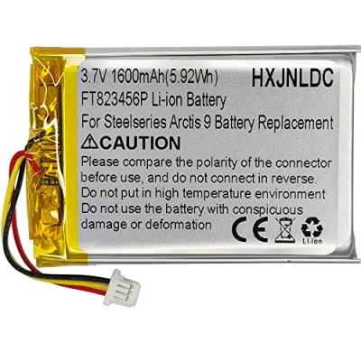Image de DC 3.7v 1600mah FT823456P Batterie au Lithium polymère Rechargeable pour Steelseries Arctis 9 Casque de Jeu sans Fil Battery Replacement