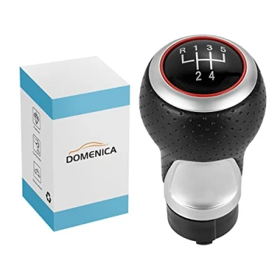 Image de DOMENICA Pommeau de Levier Vitesse Compatible pour A3 A4 A5 A6 B6 B7 B8 S4 8K 8T Q5 8R VW Golf Polo Bora 12mm (R135 24)