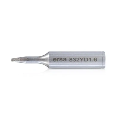 Image de Ersa 0832YD Ersadur Panne à souder pour poste de soudure RDS80/Analog60/MS8000 et équivalents. Forme burin droit 1,6 mm