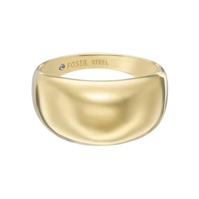 Image de Fossil Bague de bande en acier inoxydable ton or All Stacked Up pour femme, JF047467108