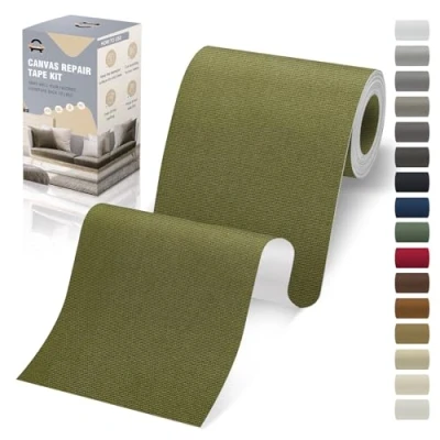 Image de Patch autocollant en Tissu 10 x 200 cm Vert Imperméable Pour canapé, tente, meubles, siège auto, chaise longue