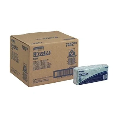 Image de WypAll X50 Chiffons de nettoyage à code couleur verts 7442