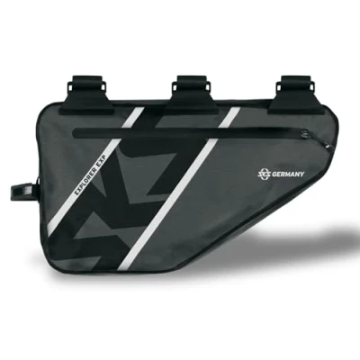 Image de SKS GERMANY Explorer EXP. FRAMEBAG Sacoche de Cadre Bikepacking étanche (Accessoires avec Compartiment supplémentaire pour Mini Outil et Pompe, éléments réfléchissants, Fixation individuelle)