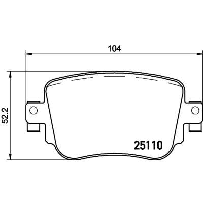 Image de HELLA 8DB 355 021 291 Jeu de plaquettes frein non préparé pour indicateur d&#039;usure avec vis d&#039;étrier SEAT: Leon III 3/5 portes, ST