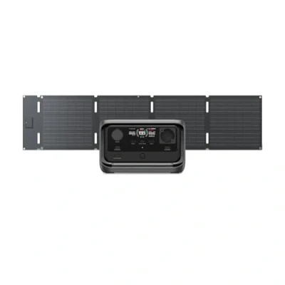 Image de EcoFlow Centrale électrique portable RIVER 3 Plus avec panneau solaire 60 W, batterie LFP 286 Wh, sortie 1200 autonomie 16 heures pour appareils