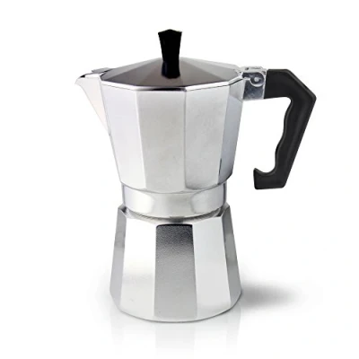 Image de Café Olé ECM 09 Cafetière italienne en aluminium, 9 tasses (360 ml), 360ML