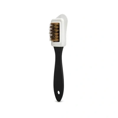 Image de Kaps Brosse de Qualité pour Nettoyer Les Chaussures, Multifonction à 4 Côtés Le Nubuck et Daim, Poils en Laiton