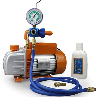 Image de BACOENG 3 CFM Pompe à vide et Collecteur Jauge Ensemble Tuyau De Charge Auto Climatisation Idéal pour R407C R32 R134a R410A