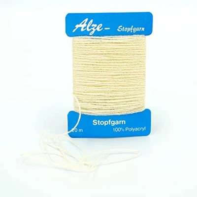 Image de Trimz 505 803 Laine à repriser, Polyester, crème, 1x20m