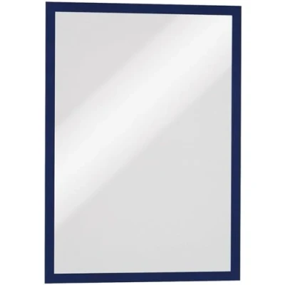 Image de Durable 488307 Duraframe Pochette Cadre d&#039;Affichage Dos Adhésif pour Document A3 Bleu Foncé Lot de 6