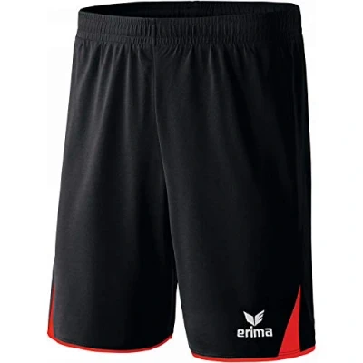 Image de Erima Mixte Short Classic 5 C, Noir/Rouge, L EU