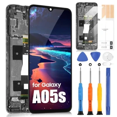 Image de Écran LCD pour Samsung Galaxy A05s SM A057G A057M A057F Remplacement de l&#039;écran tactile Digitizer Assembly avec outils (Noir cadre, 6,7&quot;)