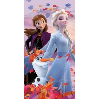 Image de Serviette de bain Beronage Disney la reine des neiges 100 % coton Motif Anna et Elsa 75 x 150 cm Convient aussi pour plage