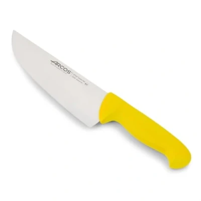 Image de Arcos Séries 2900 Couteau de Boucher à Steak Lame Acier Inoxydable Nitrum 200 mm Manche Polypropylène Couleur Jaune
