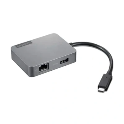 Image de Hub USB C Lenovo Travel Gen2 Blanc Compatible avec IdeaPad et ThinkPad Connecteur