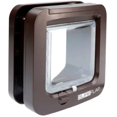 Image de SUREFLAP Chatiere a puce électronique Marron 142 mm x 120 (Mémorisation d&#039;un maximum de 32 puces)