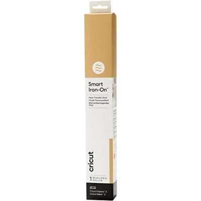 Image de Cricut Smart Iron on HTV Gold 33 cm x 0,9 m Rouleau de Vinyle Transfert Thermique pour Une Utilisation avec Les Machines Explore 3 Maker 3, Doré, 33cm 0,9m (13&quot; 3ft)