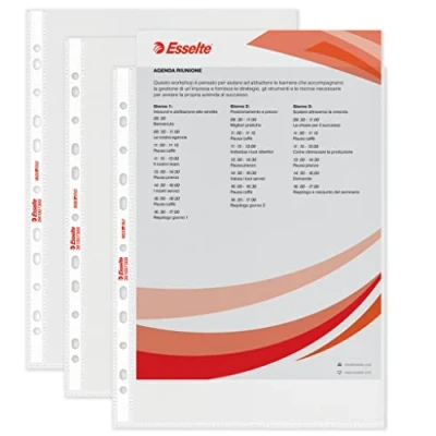 Image de Esselte 391007300 enveloppe à perforation, transparent