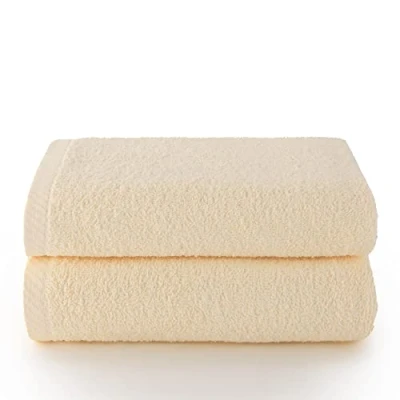Image de Top Towel Plus Lot de 2 Serviettes Bidet Bain Petites 100% Coton 400 g/m² Dimensions 30 x 50 cm Naturel