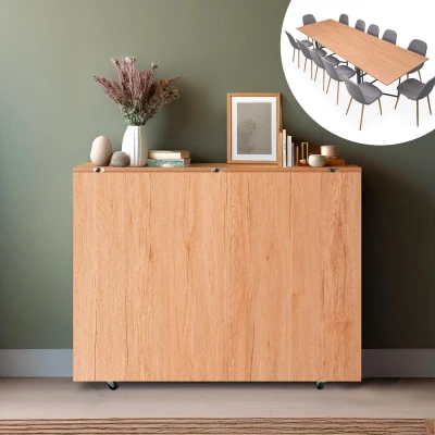 Image de Table console extensible 300cm Nefertiti Chêne clair Menzzo