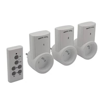 Image de Perel 7500 3N2 Jeu de 3 Prises avec Télécommande, Multicolore