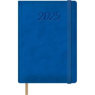 Image de Dohe Samba Agenda 2025 1 jour par page, format A5 (15 x 21 cm), 12 mois de janvier à décembre, couverture rigide en similicuir, planificateur espagnol, fournitures bureau Bleu
