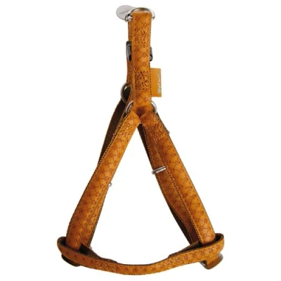 Image de Zolux Mac Leather Harnais Réglable pour Chien Jaune 10 mm