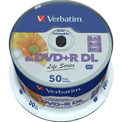 Image de DVD+R DL VERBATIM 8x Speed 8,5GB 1x50 supports