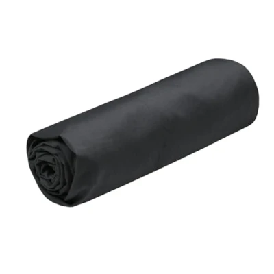 Image de STOF Drap Housse Taille 160x200 cm Grand Bonnet 30 Qualité Percale de Coton 100% certifié Oeko Tex Couleur Anthracite Modèle Elysée Linge lit pour Maison Doux Confortable
