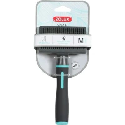 Image de Zolux Brosse Slicker Retractable Taille M, 9.5 x 5.5 18.5 cm. Gamme ANAH pour chiens ZO 470807