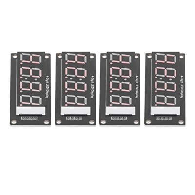 Image de Kadimendium 4 Set Digit Digital Tube Segment Module LED Display Board 7 Segments Clock TM1637 0.56in Module(Rouge MRA041D)
