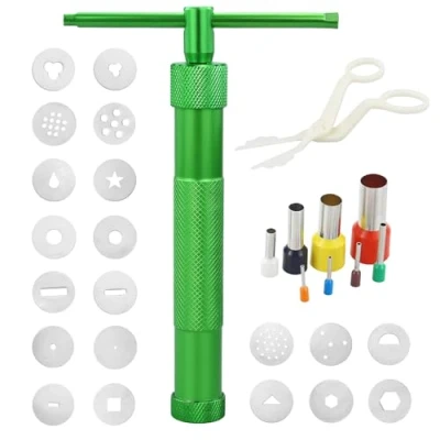 Image de LWMLWM Presse à pâte sucre en acier inoxydable avec 20 moules