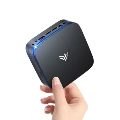 Image de NiPoGi AK1 Plus Mini PC 8 Go DDR4/256 SSD, Alder Lake N95 (jusqu&#039;à 3.4GHz), Ordinateur de Bureau, SSD 2.5&#039;&#039;, 4K @60HZ HD Dual Display, 2.4/5G WiFi, RJ45 Gigabit Ethernet, BT4.2, VESA Supporté