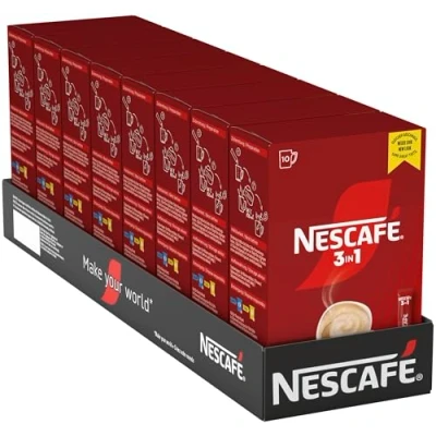 Image de NESCAFÉ 3 in 1 Sticks, café instantané, avec lait et sucre, paquet de 8 (10 bâtonnets 16,5 g chacun)