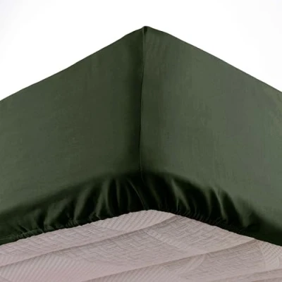 Image de douceur d&#039;intérieur, Drap Housse (140 x 190 cm) Oscar Kaki, Microfibre Unie