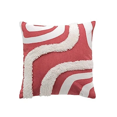 Image de douceur d&#039;intérieur, Housse de Coussin (40 x 40 cm) Mirade Terracotta, Coton Imprimé Tufté