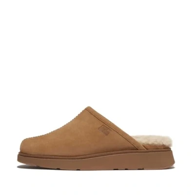 Image de Fitflop Gen FF Pantoufles en Daim doublé de Peau Mouton pour Homme Chaussure, Beige Sable, 43 EU