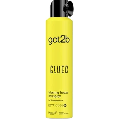 Image de Schwarzkopf Got2b Spray Coiffant Fixant Glued Collé Serré Ne Colle Pas Fixation Ultime Formule Végane Cheveux 300ml