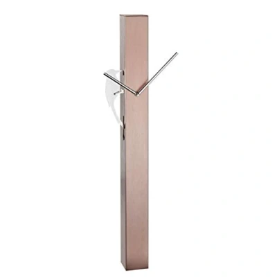 Image de TFA Dostmann Picus 60.3062.51 Pendule analogique en Forme de pic chromé, Design Moderne, Or Rose, (l) 246 x 75 (H) 653 mm
